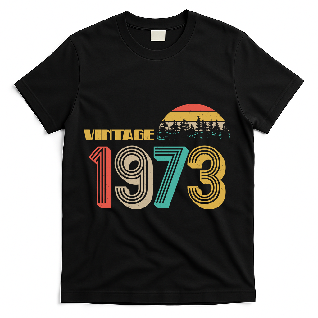 Vintage 1973 Sun Wilderness 50th Birthday T-Shirt - Black