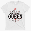 Vintage Birthday Queen T-Shirt - White