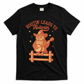 Vintage Hootin Leads To Hollerin Cowboy Owl T-Shirt - Black