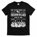 Vintage Juneteenth Freedom Declared 1865 Newspaper T-Shirt - Black