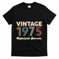 Vintage Original Parts Some Wear 1975 50th Birthday T-Shirt - Black