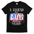Vintage USA Flag A Legend Since 1976 50th Birthday T-Shirt - Black