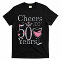 Women Gift Cheers To 50 Years 1969 50Th Birthday Gift For Womens T-Shirt - Black