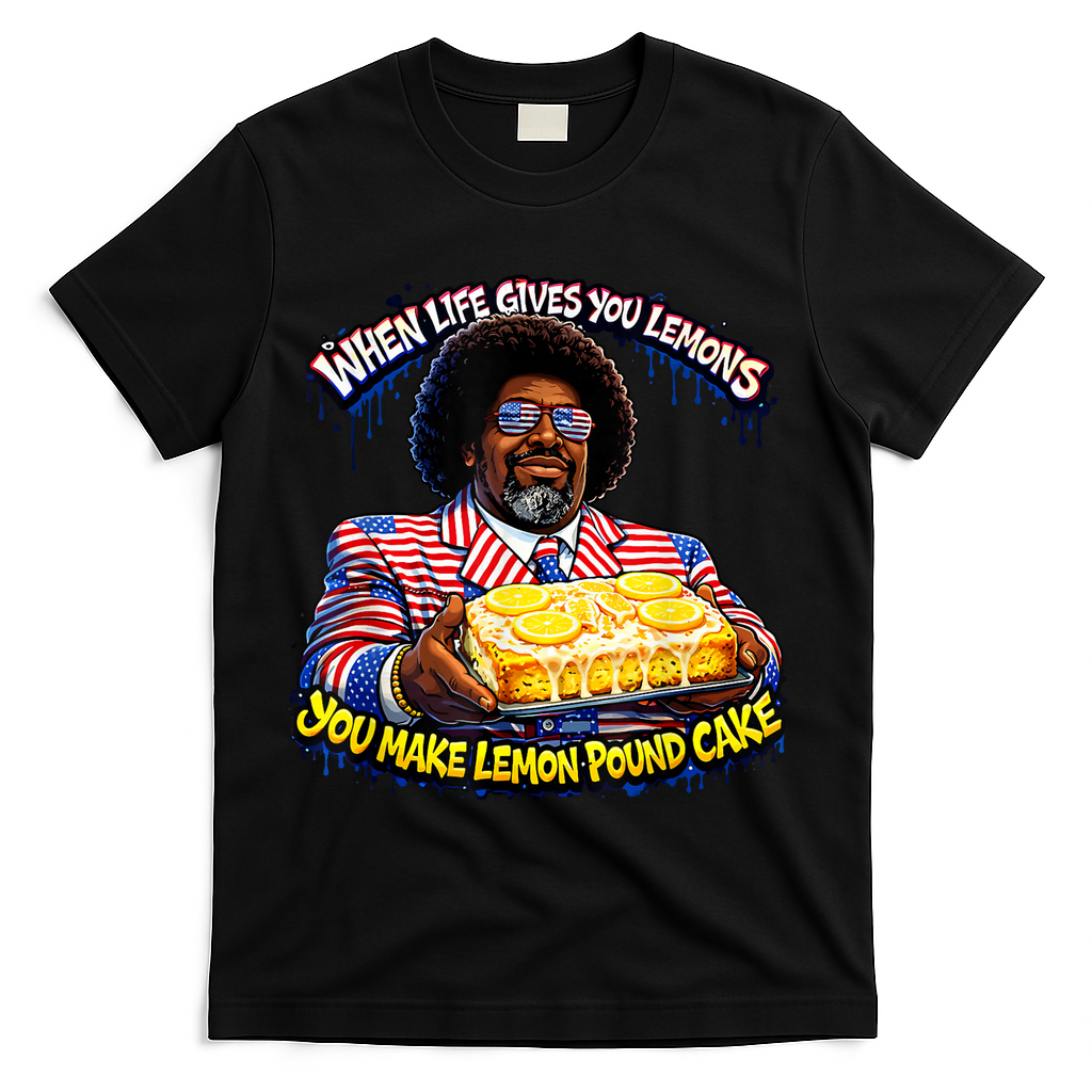 When Life Gives You Lemons You Make Lemon Pound Cake T-Shirt - Black