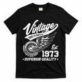 Winged Wheel Vintage 1973 Aged To Perfection Superior Quality 50th Birthday T-Shirt - Black