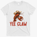 Yee Claw Crawfish Southern Funny Seafood T-Shirt - White
